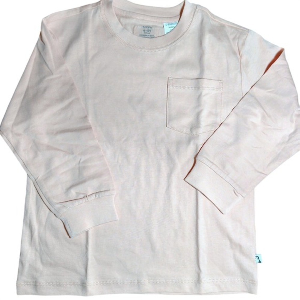 Konny Kids Long Sleeve T-Shirt Top‎ with Pocket Peach Size 4-5Y (110cm) dchool